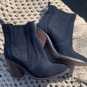 Sole Society Navy Ankle Booties